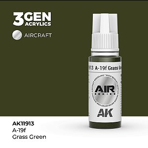 Tinta Acrílica AK Interactive 3GEN AIR A-19F Grass Green 18ml