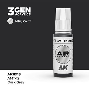 Tinta Acrílica AK Interactive 3GEN AIR AMT-12 Dark Grey 18ml