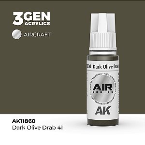 Tinta Acrílica AK Interactive 3GEN AIR Dark Olive Drab 41 18ml