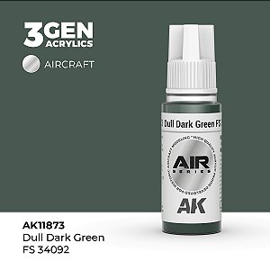 Tinta Acrílica AK Interactive 3GEN AIR Dull Dark Green FS 34092 18ml