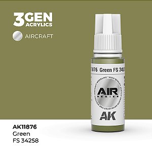 Tinta Acrílica AK Interactive 3GEN AIR Green FS 34258 18ml