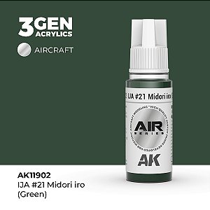 Tinta Acrílica AK Interactive 3GEN AIR IJA #21 Midori Iro (Green) 18ml