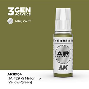 Tinta Acrílica AK Interactive 3GEN AIR IJA #29 Ki Midori Iro (Yellow-Green) 18ml