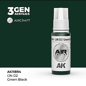 Tinta Acrílica AK Interactive 3GEN AIR IJN D2 Green Black 18ml