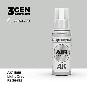 Tinta Acrílica AK Interactive 3GEN AIR Light Grey FS 36495 18ml