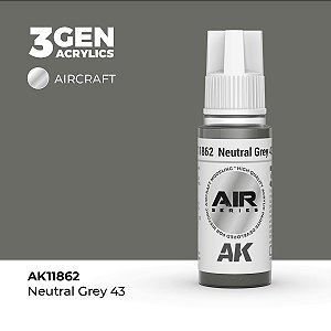 Tinta Acrílica AK Interactive 3GEN AIR Neutral Grey 43 18ml