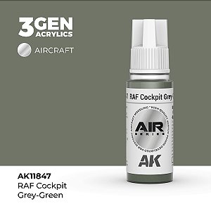 Tinta Acrílica AK Interactive 3GEN AIR RAF Cockpit Grey-Green 18ml