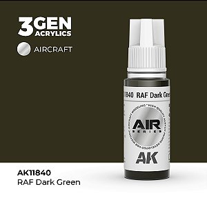 Tinta Acrílica AK Interactive 3GEN AIR RAF Dark Green 18ml