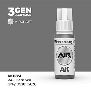 Tinta Acrílica AK Interactive 3GEN AIR RAF Dark Sea Grey BS381C/638 18ml