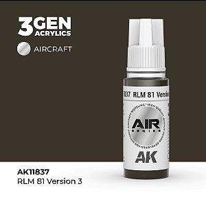 Tinta Acrílica AK Interactive 3GEN AIR RLM 81 Version 3 18ml