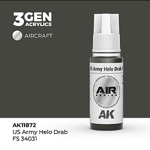 Tinta Acrílica AK Interactive 3GEN AIR US Army Helo Drab FS 34031 18ml