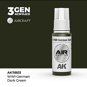 Tinta Acrílica AK Interactive 3GEN AIR WWI German Dark Green 18ml