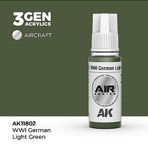 Tinta Acrílica AK Interactive 3GEN AIR WWI German Light Green 18ml