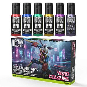 Vivid Metallic Paints Set — 6 colors