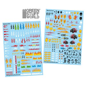 Waterslide Decals — World on Fire — 2 A5 sheets