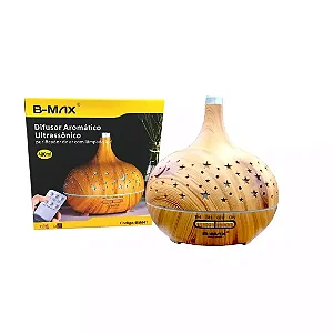DIFUSOR AROMATICO ULTRASSONICO COM CONTROLE REMOTO E LAMPADA LED - 400ML - FONTE DE ALIMENTACAO - (D-24050) ENTRADA: 100
