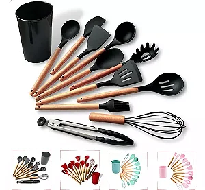CONJUNTO DE UTENSILIOS DE COZINHA, DE SILICONE 12 PEÇAS BM-F964
