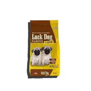 Ração Luck Dog Carne Filhote ara Cães 10 Kg