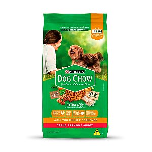 Ração Dog Chow Adulto Raças Pequenas Frango Arroz e Carne 15 Kg