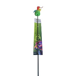Varinha Gatos Pompom Penas 50cm