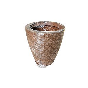 Vaso Coluna Diamante Marrom 12395