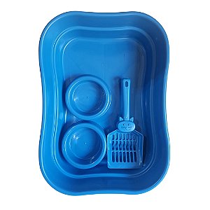 Caixa Sanitaria Para gato Kit 3em1
