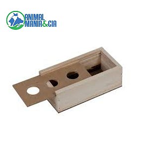 Comedouro Madeira 3 Furos