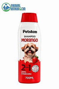 Shampoo Petstem Morango 2 Em 1 700 Ml