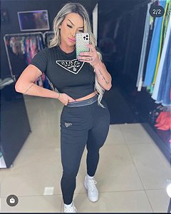 Conjunto Cropped e Calça da PD