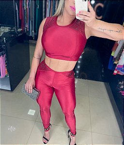 Cropped Strass Aline