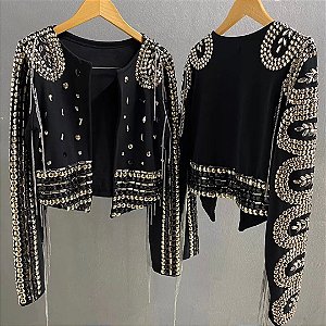 Conjunto de Saia e Jaqueta Pedraria Gisele