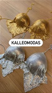 Cropped Manta Metalizado Luana