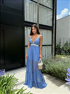 Vestido Longo Blue