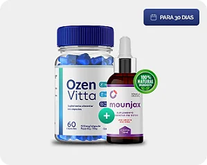 OzenVitta 60 Cápsulas 1 Potes + Mounjax Gotas 1 Frascos