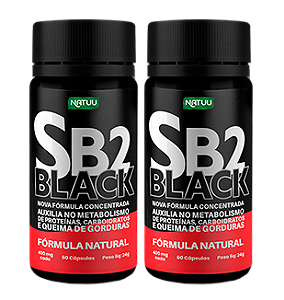 SB2 Black 60 Cápsulas 2 Potes