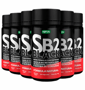 SB2 Black 60 Cápsulas | Kit de 6 Pote