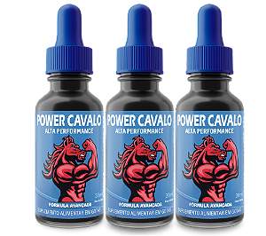Power Cavalo Gotas 30ml | Kit 3 Frasco