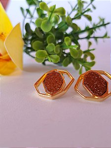 Brinco Sol com pedra