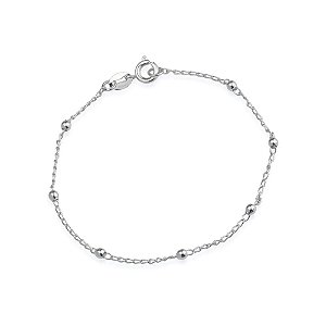 Pulseira Prateada de Bolinhas Delicada