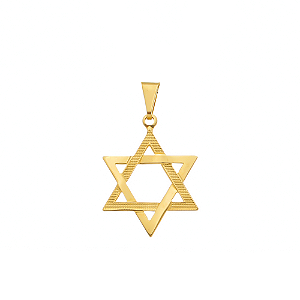 Pingente Dourado Estrela de Davi