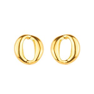 Brinco Dourado Elo Corrente