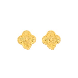 Brinco Dourado de Flor