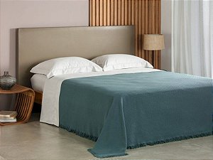 Colcha Casal in Design com Franja Verde Buddemeyer