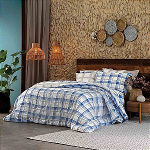 Jogo De Cama Solteiro Teka Diamante Tartan 3 Peças