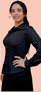 Camisa Social Feminina de Manga Longa