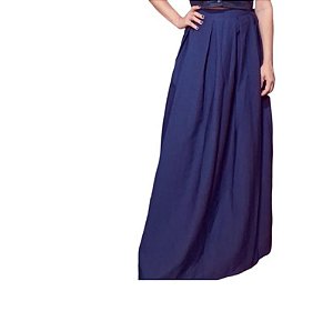 Saia Longa Azul-Marinho