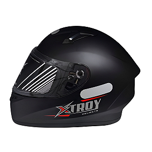 Capacete EBF XTroy FF 526 Fechado SLD Shine Preto Fosco