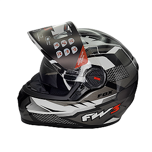 Capacete GTX Fox Grafite Com Óculos