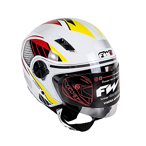 Capacete FW3 X Open Países Branco Alemanha