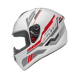 Capacete Drive 2 HG Flex Branco/Vermelho
